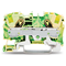 2-wire terminal block 6mm² TOPJOBS yellow-green 50pcs