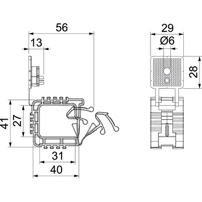 2031 10 Abrazadera GRIP para montaje en serie