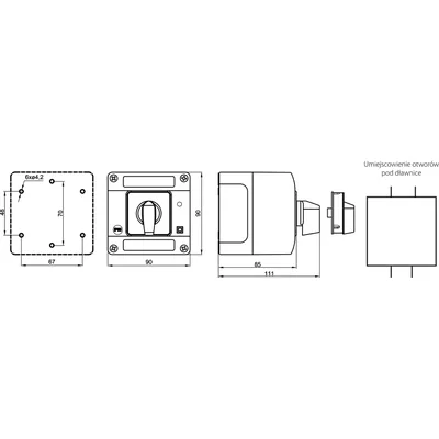 20A Cam Switch, L-O-P Reversing Switch, in OB12 Housing