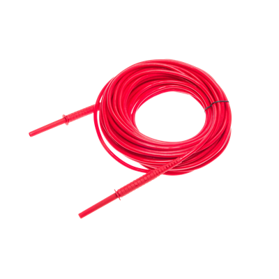 20m 10kV cable terminated with red banana plugs