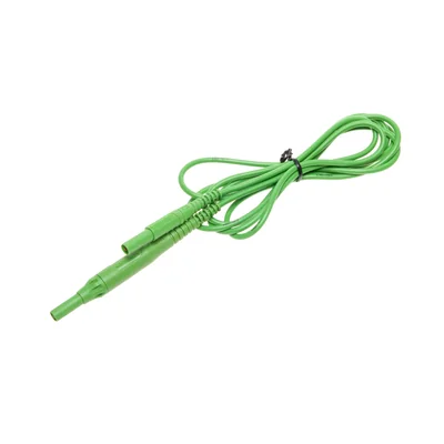 2.0m green cable CAT IV 1000V (banana plugs with 10A fuse)