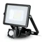 20W SMD LED floodlight with motion sensor / SAMSUNG chip / Color: 6400K / Housing: Black