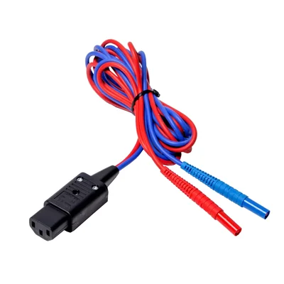 2,1 m langes zweiadriges Kabel (IEC C13-Stecker/Bananenstecker)