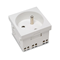 230V modular socket with grounding, 1-way standard 45x45 white