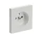 2399 UCKS-84^SOCKET COVER WITH SHUTTERS FOR 20 M-500 SOCKET -CARAT,SOLO,AXCENT,FUTURE - STUDIO WHITE