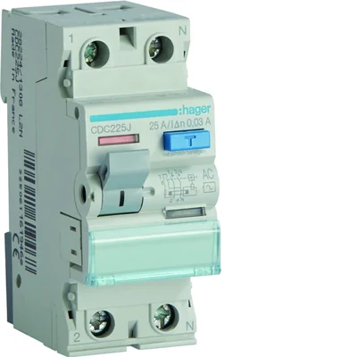 2P, 25A, 30mA residual current device