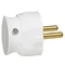 2P white flat plug
