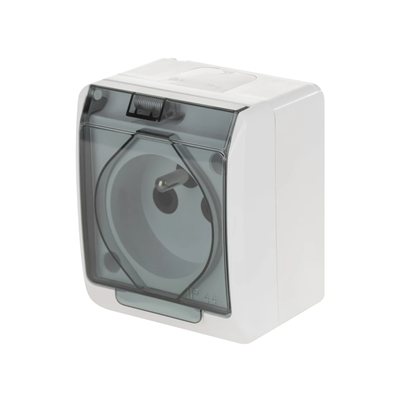 2P+E socket with cover IP44