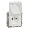 2P+PE socket with shutters IP44 (threadless terminals), Sedna Design & Elements, white
