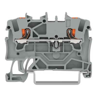 2vodičová tlačítková svorkovnice 1,5 mm², šedá