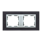 2x black inox frame / aluminum intermediate frame
