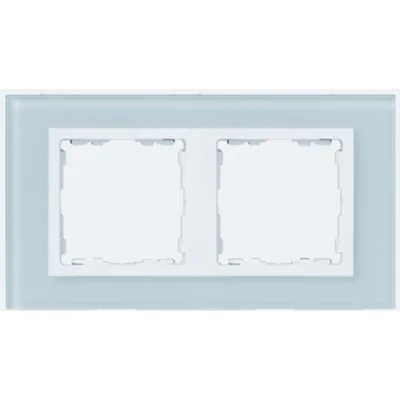 2x cadre en verre - cadre intermédiaire naturel / blanc