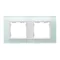 2x glass frame - natural / white intermediate frame