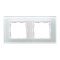 2x glass frame - white / white intermediate frame