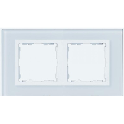 2x glass frame - white / white intermediate frame