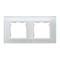 2x glass frame - white / white intermediate frame