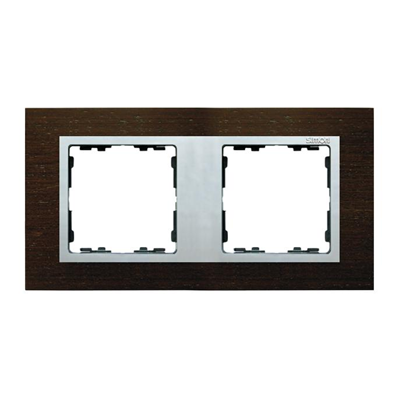 2x wenge frame / aluminum mat intermediate frame