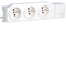 3-fach Steckdose 230V, VDI, DIN-Schiene/Montageplatte