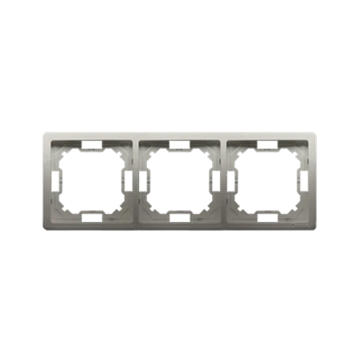 3-fach Universalrahmen, horizontal und vertikal, satiniert (metallic)