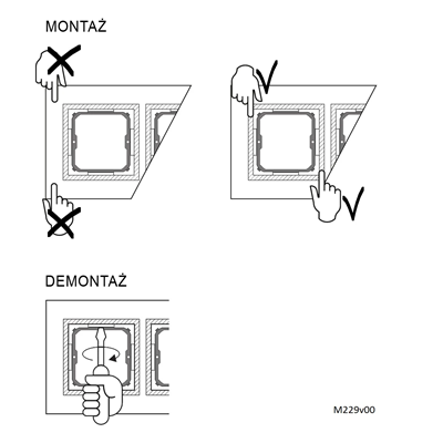 3-fold frame Nature-Glass FOLLOWED LAVA IP20/IP44