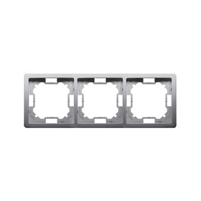 3-fold universal frame, horizontal and vertical, inox (metallic)