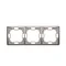 3-fold universal frame, horizontal and vertical, inox (metallic)