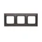 3-fold universal frame IP20 / IP44, brown matt (metallic)