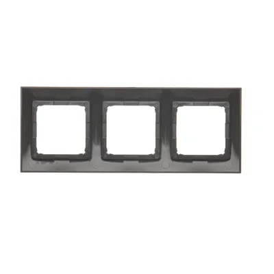 3-fold universal frame IP20 / IP44, brown matt (metallic)