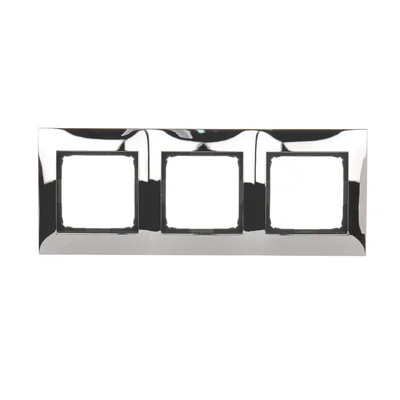 3-fold universal frame IP20 / IP44, chrome
