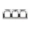 3-fold universal frame IP20 / IP44, chrome