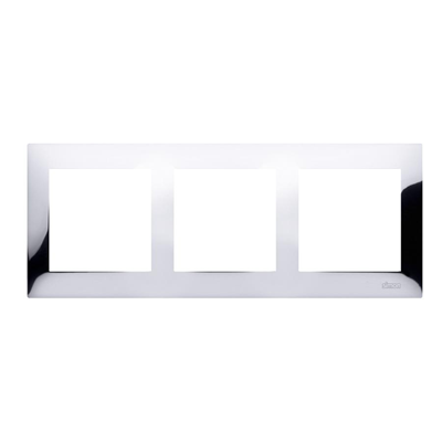 3-fold universal frame IP20 / IP44, chrome