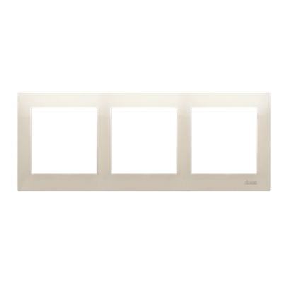 3-fold universal frame IP20 / IP44, cream