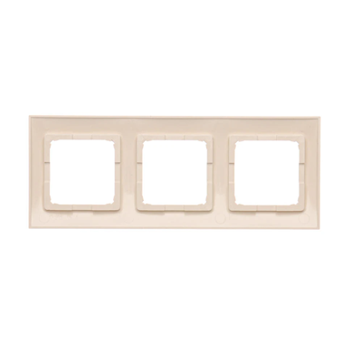 3-fold universal frame IP20 / IP44, cream