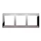 3-fold universal frame IP20 / IP44, dark steel