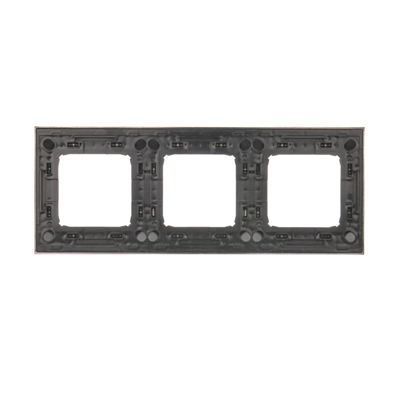 3-fold universal frame IP20 / IP44, dark steel