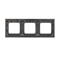 3-fold universal frame IP20 / IP44, dark steel