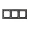 3-fold universal frame IP20 / IP44, dark steel