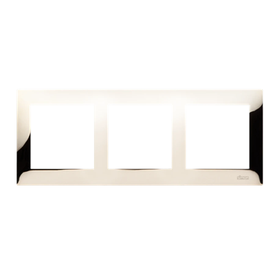 3-fold universal frame IP20 / IP44, gold