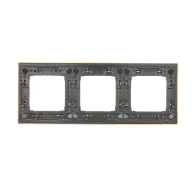 3-fold universal frame IP20 / IP44, gold