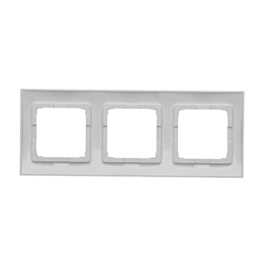 3-fold universal frame IP20 / IP44, silver (metallic)