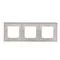 3-gang frame for splash-proof version IP44 with a set of gaskets, inox (metallic)