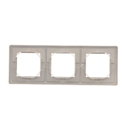 3-gang frame for splash-proof version IP44 with a set of gaskets, satin (metallic)