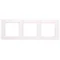 3-gang horizontal frame, white/white