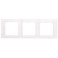 3-gang horizontal frame, white/white