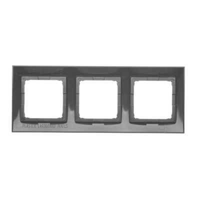 3-gang universal frame for plasterboard boxes IP20 / IP44, anthracite (metallic)