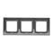 3-gang universal frame for plasterboard boxes IP20 / IP44, anthracite (metallic)