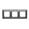 3-gang universal frame for plasterboard boxes IP20 / IP44, anthracite (metallic)