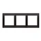 3-gang universal frame for plasterboard boxes IP20 / IP44, anthracite (metallic)