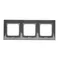 3-gang universal frame for plasterboard boxes IP20 / IP44, anthracite (metallic)