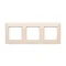 3-gang universal frame for plasterboard boxes IP20 / IP44, cream